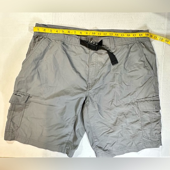 Eddie Bauer Mens Nylon Cargo Hiking Shorts Gray Belted Pockets Size XL Preowned - Picture 4 of 11